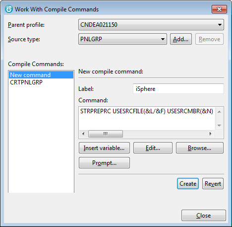 Add iSphere compile command