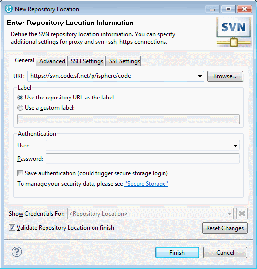 iSphere repository location at SourceForge